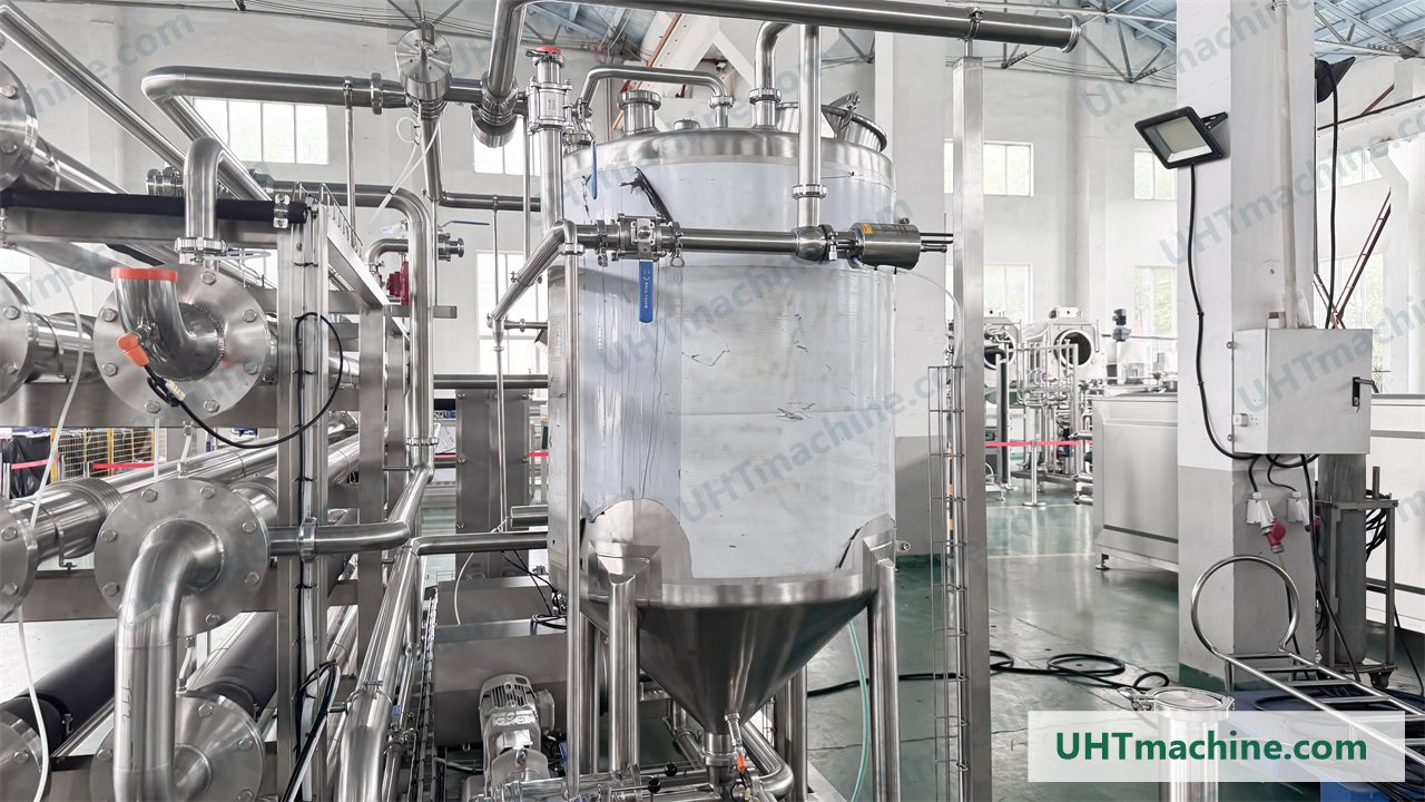 Large UHT sterilizer line prepared for downstream filling integration