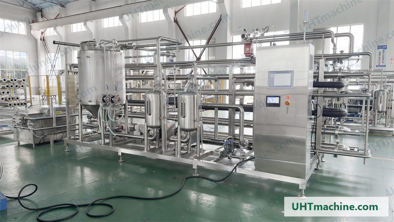 Tube-in-tube UHT sterilizer for viscous liquid food processing